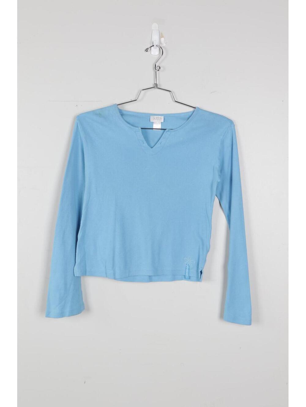 00's La Senza Lingerie V-Neck Long-Sleeve T-Shirt